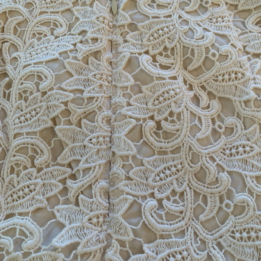 Talbot's Cream colored Size 10 Pencil Knee Length Skirt - Picture 10 of 12